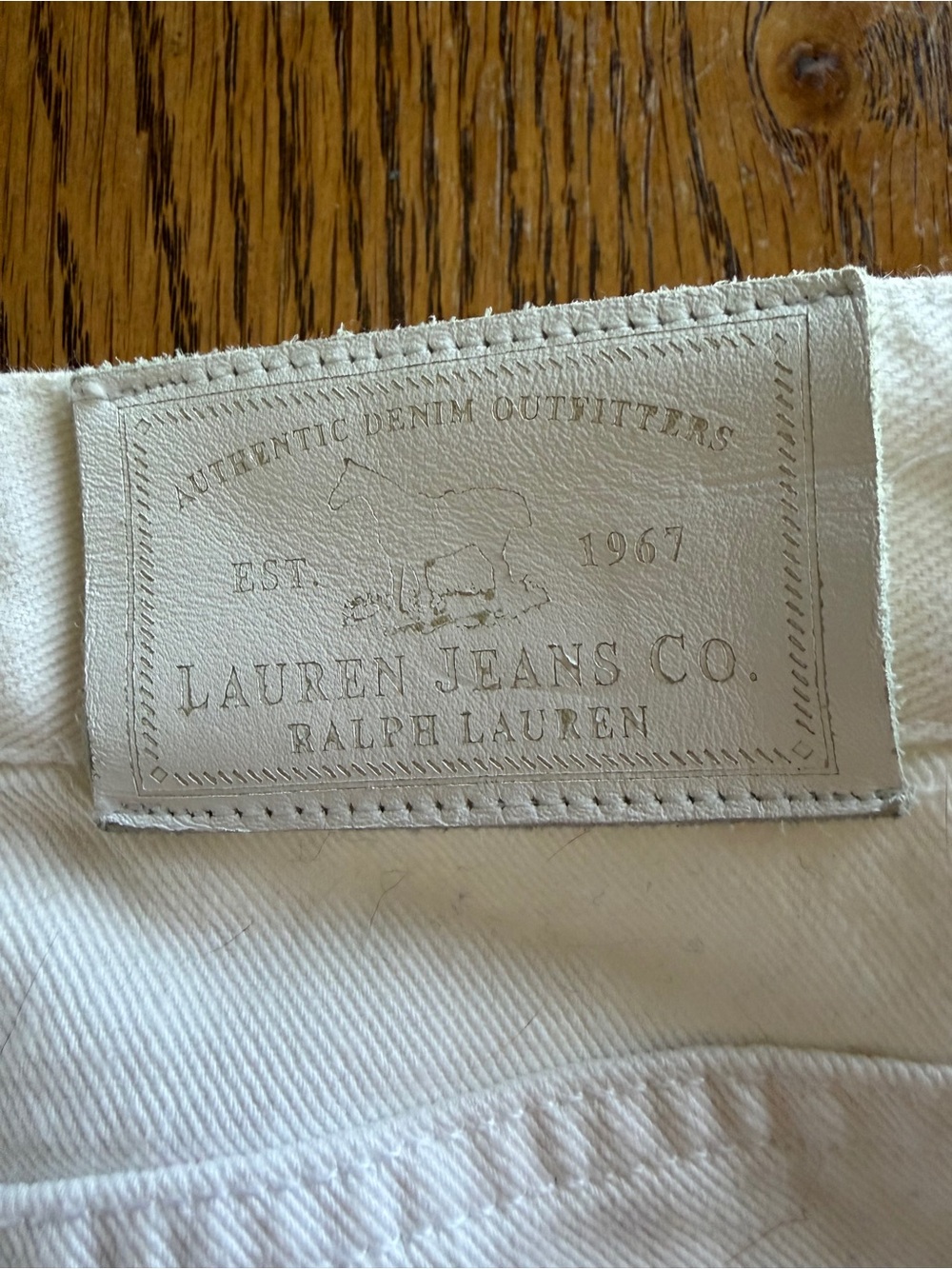 Ralph Lauren White Straight-Leg Jeans with Hand-Painted Floral Design - Picture 8 of 8